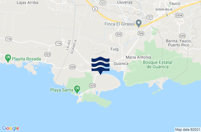 Montalva Barrio, Puerto Ricoの潮見表地図