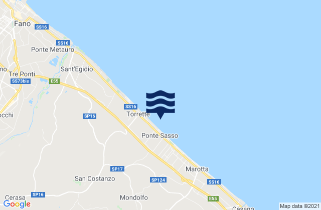 Monte Porzio, Italyの潮見表地図