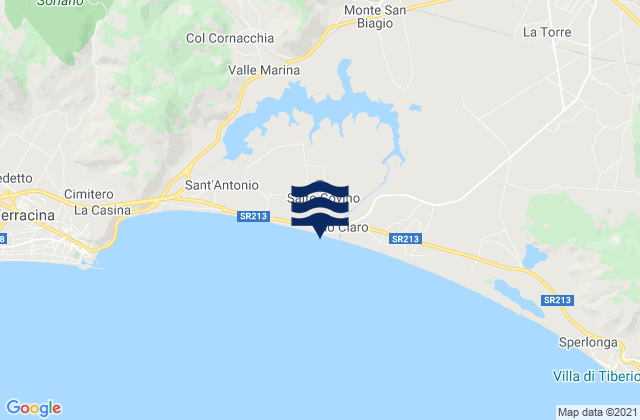 Monte San Biagio, Italyの潮見表地図