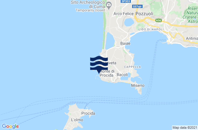 Monte di Procida, Italyの潮見表地図