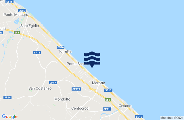 Monterado, Italyの潮見表地図