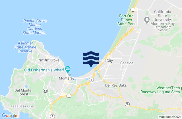Monterey State Beach, United Statesの潮見表地図