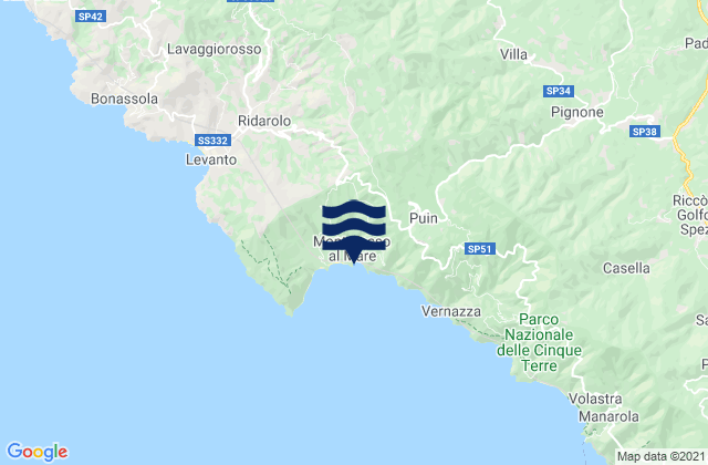 Monterosso al Mare, Italyの潮見表地図