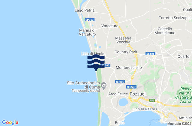 Monterusciello, Italyの潮見表地図
