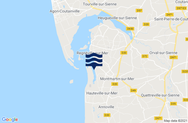 Montmartin-sur-Mer, Franceの潮見表地図