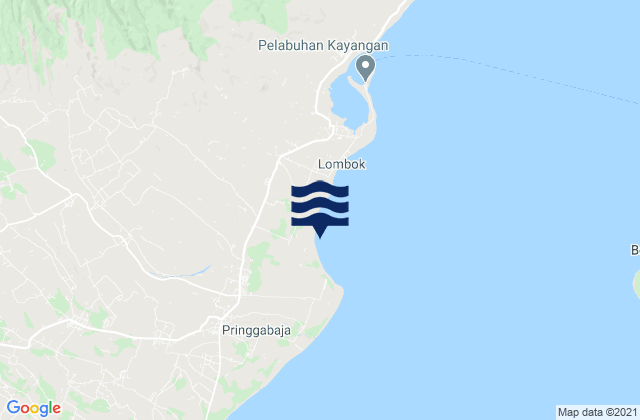 Montonggedeng, Indonesiaの潮見表地図