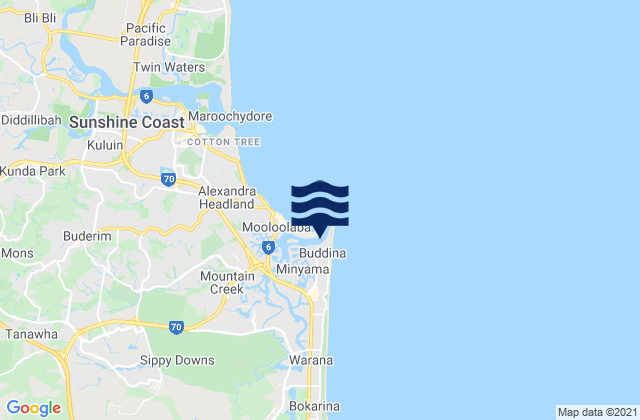 Mooloolaba Harbour, Australiaの潮見表地図