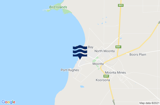 Moonta Bay, Australiaの潮見表地図