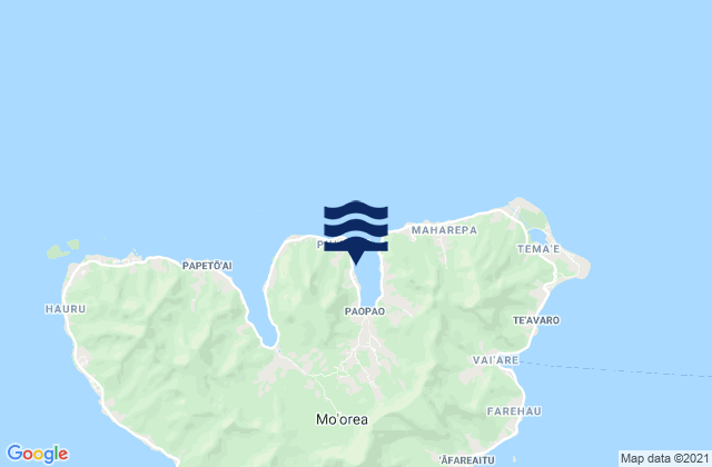 Moorea-Maiao, French Polynesiaの潮見表地図