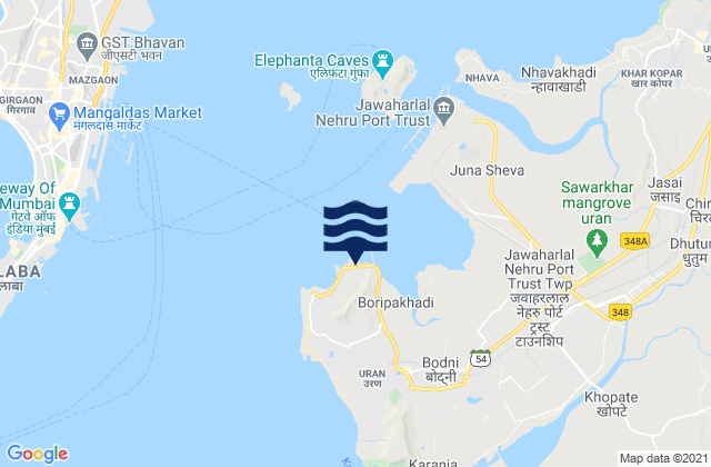 Mora, Indiaの潮見表地図