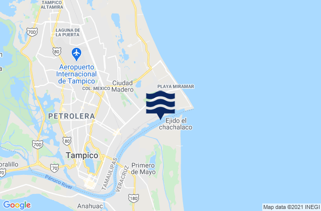 Moralillo, Mexicoの潮見表地図