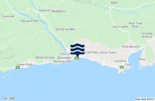 Morant Bay, Jamaicaの潮見表地図