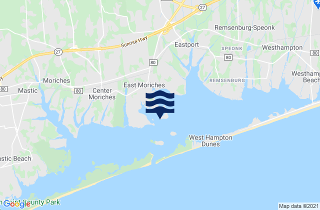 Moriches Coast Guard Station, United Statesの潮見表地図