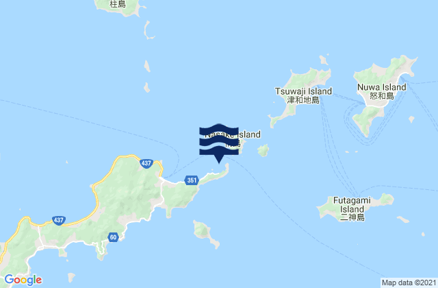 Moro Shima Suido, Japanの潮見表地図