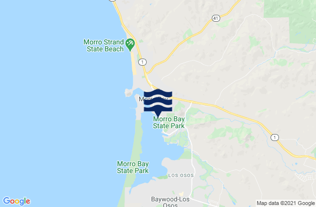 Morro Bay State Park, United Statesの潮見表地図