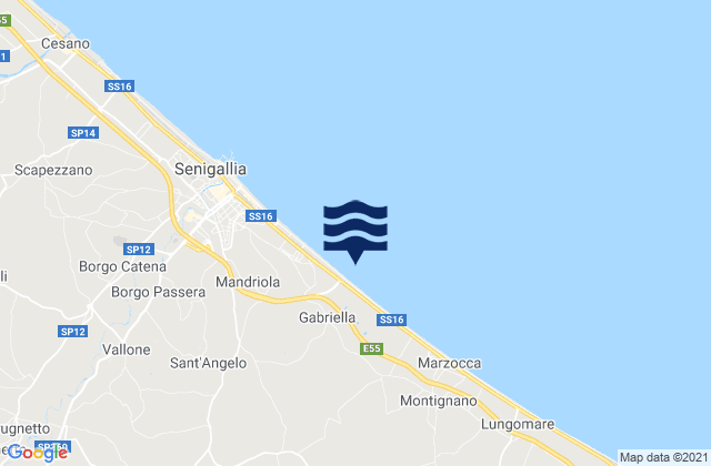 Morro d'Alba, Italyの潮見表地図