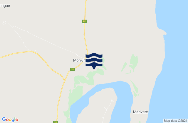 Morrumbene District, Mozambiqueの潮見表地図