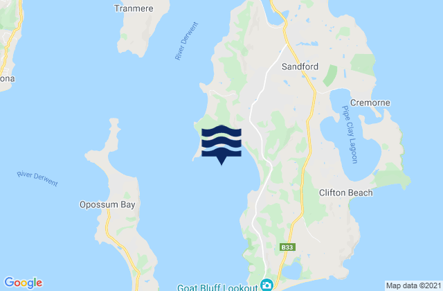 Mortimer Bay, Australiaの潮見表地図