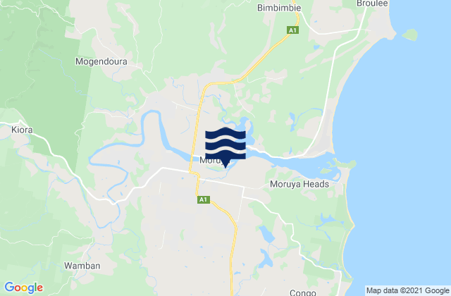 Moruya, Australiaの潮見表地図
