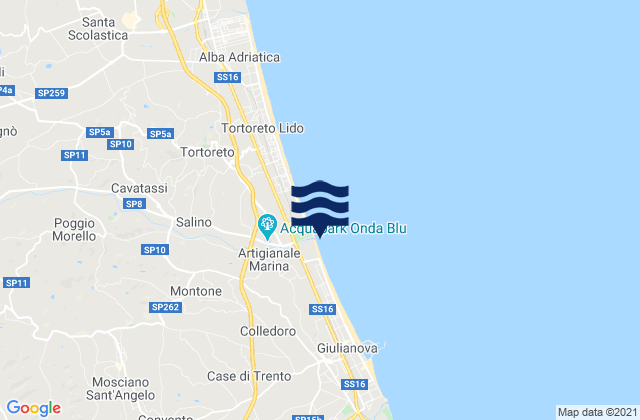 Mosciano Sant'Angelo, Italyの潮見表地図