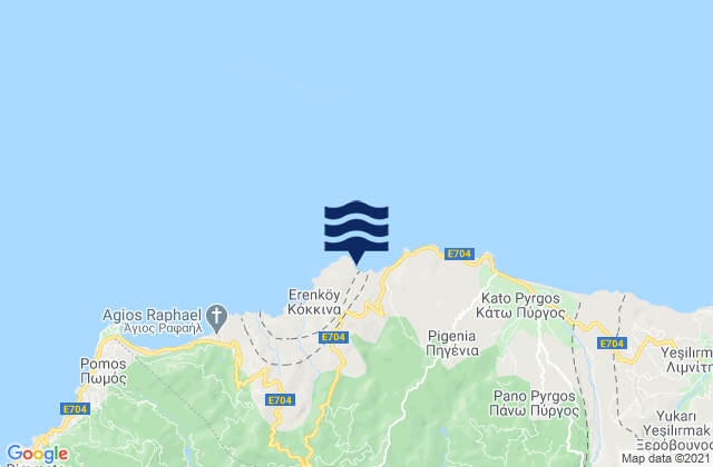 Mosfíli, Cyprusの潮見表地図