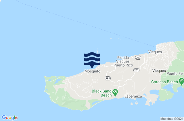 Mosquito Barrio, Puerto Ricoの潮見表地図