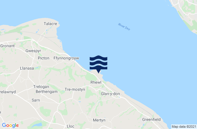 Mostyn, United Kingdomの潮見表地図