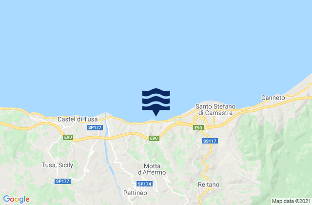 Motta d'Affermo, Italyの潮見表地図