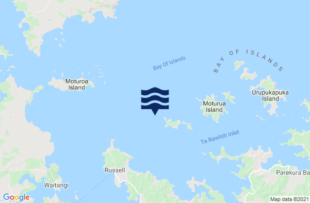 Motuarohia Island (Roberton Island), New Zealandの潮見表地図