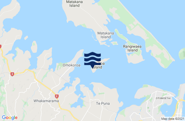 Motuhoa, New Zealandの潮見表地図