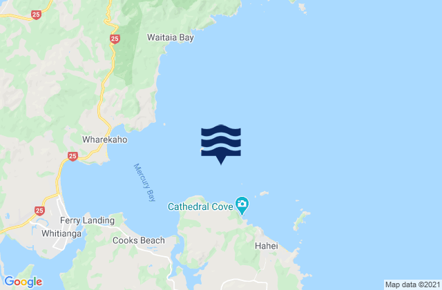 Moturoa Island (Tower Rock), New Zealandの潮見表地図