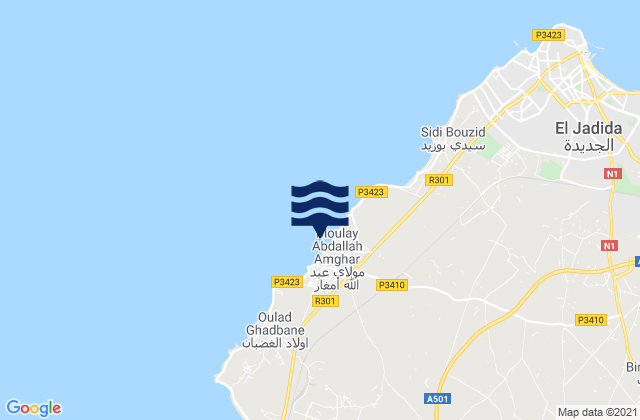 Moulay Abdallah, Moroccoの潮見表地図