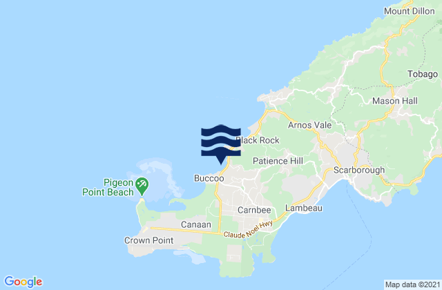Mount Irvine, Trinidad and Tobagoの潮見表地図