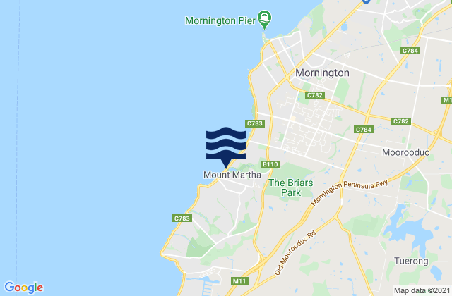 Mount Martha, Australiaの潮見表地図