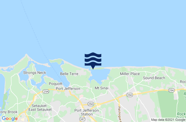 Mount Sinai Harbor, United Statesの潮見表地図