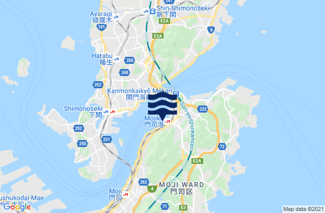 Mozi, Japanの潮見表地図
