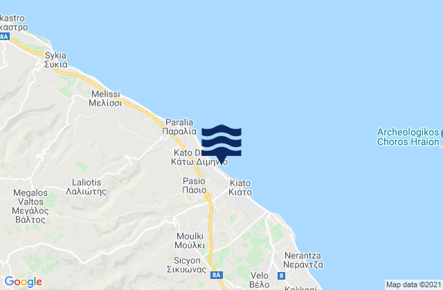 Moúlki, Greeceの潮見表地図