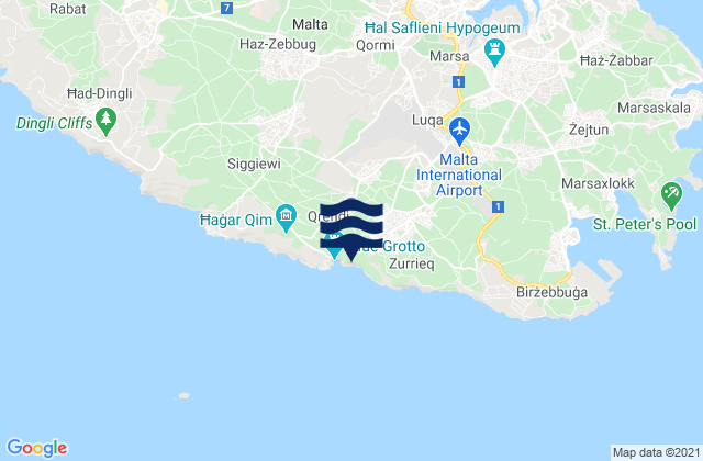 Mqabba, Maltaの潮見表地図