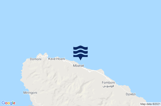 Mtakoudja, Comorosの潮見表地図