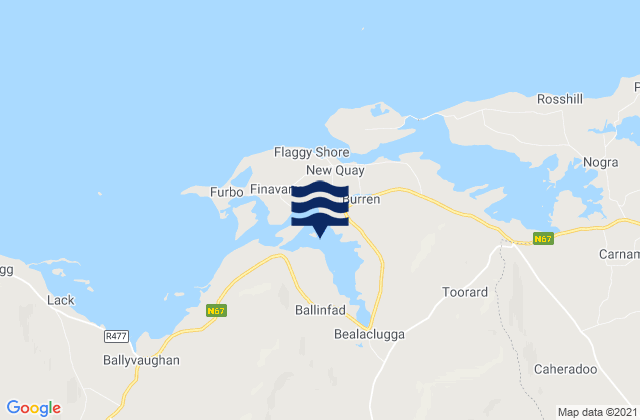 Muckinish Bay, Irelandの潮見表地図