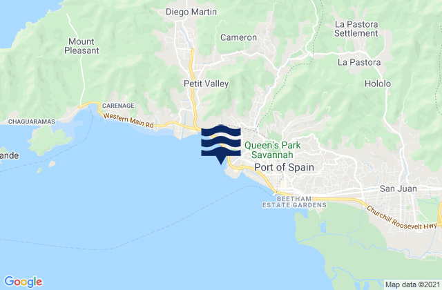 Mucurapo, Trinidad and Tobagoの潮見表地図