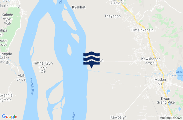 Mudon, Myanmarの潮見表地図