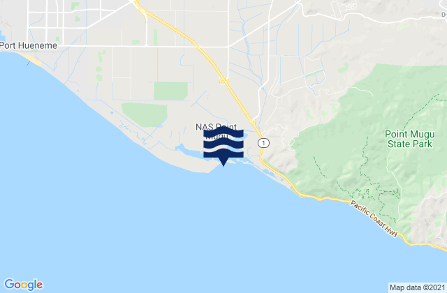 Mugu Lagoon (Ocean Pier), United Statesの潮見表地図