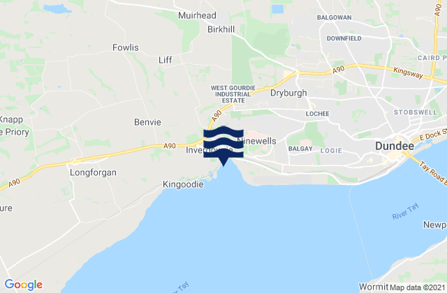 Muirhead, United Kingdomの潮見表地図