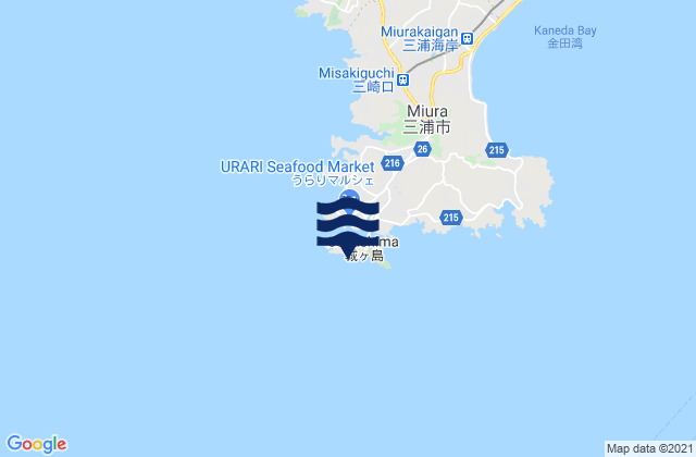 Mukogasaki, Japanの潮見表地図
