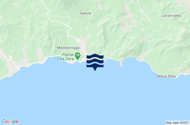 Mulakoli, Indonesiaの潮見表地図