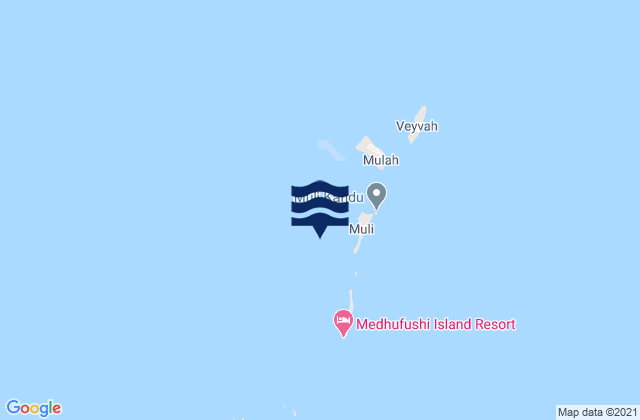 Muli, Maldivesの潮見表地図