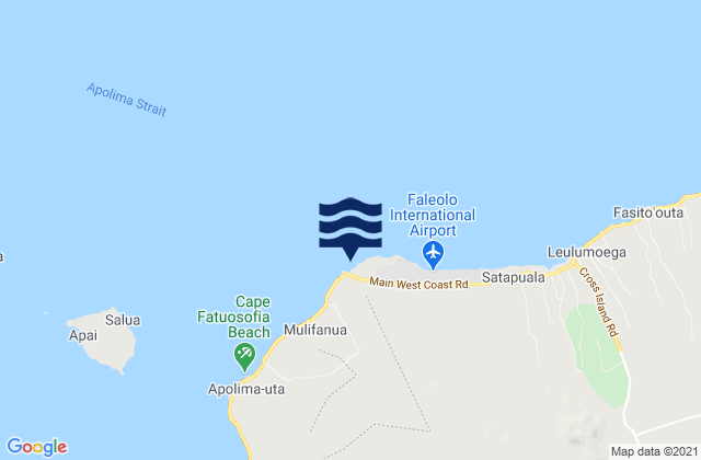Mulifanua, Samoaの潮見表地図