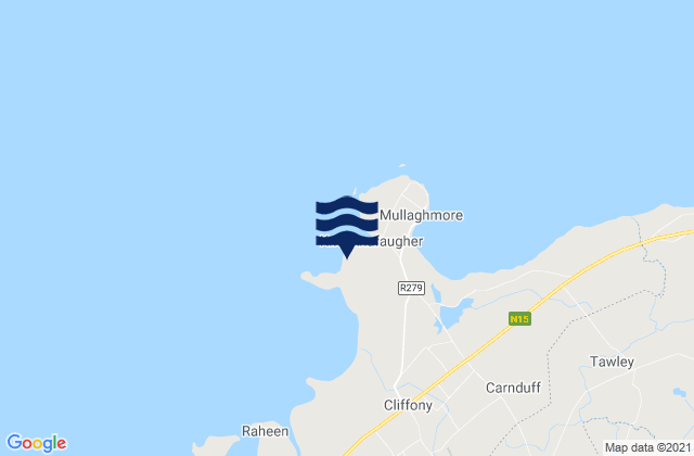 Mullaghmore Head, Irelandの潮見表地図