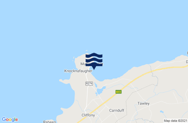 Mullaghmore Strand, Irelandの潮見表地図